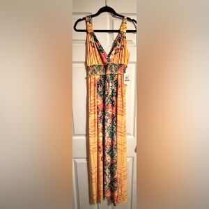 Beige by eci Colorful Maxi Dress sz 12